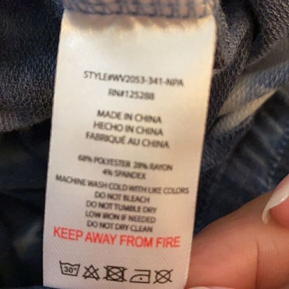 NWOT Rae Dunn Tie Dye Sweatpants navy/white L - Picture 8 of 9